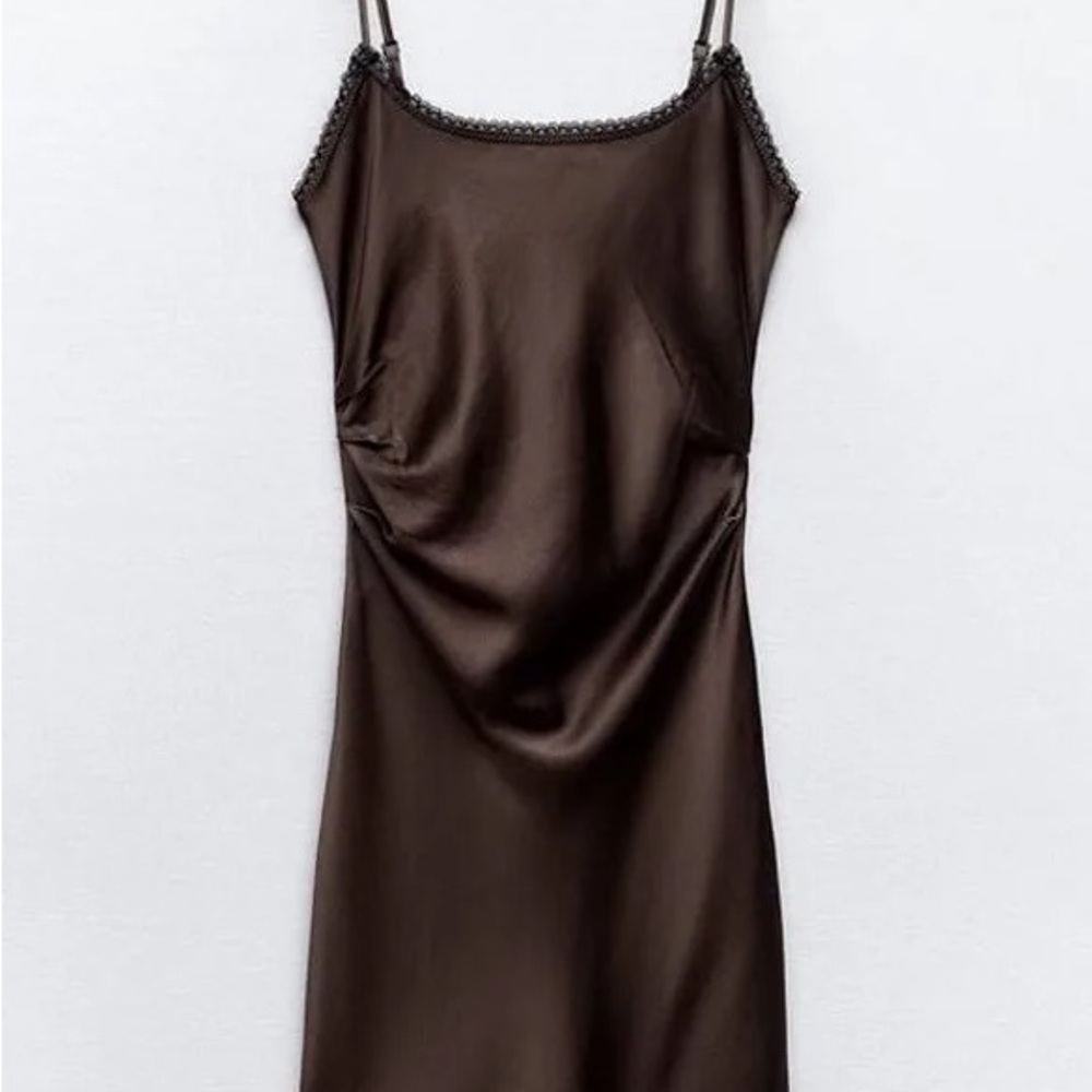 Elegant Black Satin Slip Dress